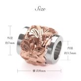 ハワイアンジュエリー ピアス 金属アレルギー対応 純チタンポスト シルバー925 2トーンピンク チャーム フープピアス クロッシングピアス 20G(ゲージ) 幅20mm レディース 誕生日 プレゼント ハロウィン 【品番：HE-SP3212】