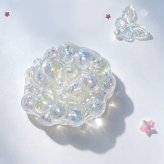 スクイーズ ボール ぷにぷに クリア ブルー ラメ入り フィジェットトイ 握って遊べる やわらか おもしろ玩具 手遊び 暇つぶし 気分転換 大人 子供 プレゼント