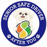 カーサイン 高齢者マーク SENIOR SAFE DRIVER マルペキ マグネット 強力 直径13cm 肉球 日本製 車 ステッカー