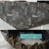 【SAWA サワ × merinomi メリノミ】コラボ クロスターバン 「月夜の森のうさぎ」(ms-ct-10) レディース ヘアバンド カチューシャ ヘアゴム ハンドメイド 作家 綿 麻 コットン リネン ナチュラル  60代 50代 40代 30代 卒業式 母の日