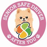 カーサイン 高齢者マーク SENIOR SAFE DRIVER ポメチワ ステッカー シール 直径13cm 肉球 日本製 車