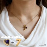 ステンレス 選べる誕生石と数字のネックレス ハート ゴールド レディース 小豆チェーン ナンバー 10タイプ 12カラー ペンダント カラーストーン 重ね付け 大人可愛い きれいめ 華奢 上品 カジュアル 金属アレルギー対応