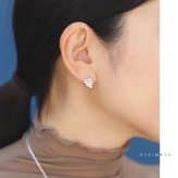 ハワイアンジュエリー ピアス モンステラ シルバー925 ロジウムコーティング Sサイズ Mサイズ 選べる キャッチ 20G aumakua ハロウィン 【品番：012-12-03】