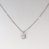 SILVER925 キュービックジルコニアストーン 雫型ネックレスペンダント マーキス＆パヴェCZ【送料無料】【レディース,激安,特価,通販】