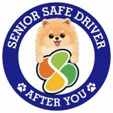 カーサイン 高齢者マーク SENIOR SAFE DRIVER ポメキー ステッカー シール 直径13cm 肉球 日本製 車