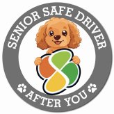 カーサイン 高齢者マーク SENIOR SAFE DRIVER ダップー マグネット 強力 直径13cm 肉球 日本製 車 ステッカー