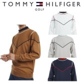 トミーヒルフィガー ゴルフ メンズ トリコロールライン クルーネックセーター TOMMY HILFIGER GOLF THMA458 秋冬モデル お誕生日祝い お祝い 記念品 お父さん 父の日 彼氏 男性 30代 40代 50代 60代  還暦祝い 敬老の日 人気プレゼント プレゼント