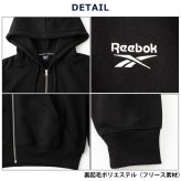 Reebok リーボック ジップパーカー レディース メンズ rm-6105 スウェットパーカー フルジップ 長袖 フーディー 裏起毛 暖かい ロゴ 刺繍 ビッグシルエット オーバーサイズ 羽織り スポーティ カジュアル M L LL 2026FW Karlas 別注