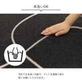 デスクカーペット カーペット キッズルームマット ワークマット モダン柄 撥水 約133×190cm 撥水加工を施した モダンなライン柄のカーペット ポリエステル 学習机用カーペット 学習デスク用マット 子供部屋マット ラグ インテリア 敷物 ナイロン