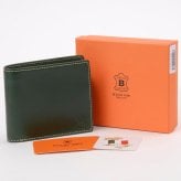 ベリーズヨーク　BELLIES YORK　二つ折り財布　BYTM1879GR　グリーン　緑色　ベジタブルタンニン　イタリアンレザー　牛革　”エイジングを楽しむ革小物”