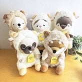 プレミアムねむねむアニマルズ ゆず フード座り抱きまくら(M) 抱き枕 寝具 ぬいぐるみ りぶはあと 送料込み