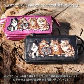 タマオワールド Louis Wain Kittens お財布ポシェット SHO3657 SHO3658 送料無料 バッグ 財布 ショルダーバッグ ブラック ピンク ブラック ハナカラクサ