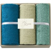 tafuwa ミニバス フェイスタオルセット [26-0098-095] B2F1BL 日本製 綿100 タオル詰め合わせ ブルー お洗濯しやすいサイズ感 吸水 速乾 出産内祝い 結婚内祝い 内祝い ギフト 