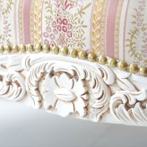 ソファ 座椅子 姫系 家具 二人用 かわいい ロココ 猫脚 アンティーク風 エステサロン シェル 型 ゴージャス アンティーク調 ゴシック ー 2人掛け シャビーシック エレガント フレンチ ヨーロピアン 猫足 貝殻 マーメイド