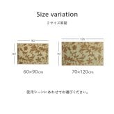 夏ラグ 夏用カーペット 玄関マット 花柄 高級感 室内 おしゃれ 玄関 マット い草ラグ 日本製 抗菌防臭 国産 滑り止め い草 約60×90cm