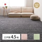 ラグ カーペット 敷き詰め ラウム 江戸間4.5帖 4.5畳 フリーカット ペット 犬 猫 平織 シンプル