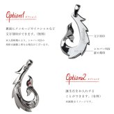 ハワイアンジュエリー ネックレス フィッシュフック モアナ ネックレス 刻印 無料 誕生石入れ可 Mサイズ ロジウムコーティング シルバー925 ギフトラッピング可能 チェーン 長さ選べる プレゼント ハロウィン 【品番：CG-SP3401】