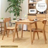 ダイニング家具 ダイニング3点セット ダイニングテーブルセット 幅80cm ダイニング テーブル チェア2脚 2人 おしゃれ ダイニングセット 3点セット 木製 無垢 北欧 オーク 天然木 正方形 2人用 二人用 2人掛け ナチュラル