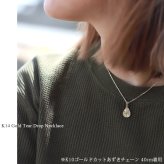 ゴールド ネックレス ハワイアンジュエリー ネックレス ゴールド イエローゴールド ネックレス 刻印 無料 誕生石入れ可 ティアドロップ 14K K14 K10カットあずきチェーン太さ0.9mm ギフトラッピング可能 メンズ レディース ハロウィン 【品番：CG-GP119-228SDC4】