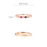 セミ オーダーメイド リング 指輪 誕生石 2.0mm 5石 Ties K10 K18 10K 18K 10金 18金 プラチナ 女性 レディース 誕生日 記念日 プレゼント ギフト 誕生日プレゼント ファミリーリング 刻印 名入れ 20代 30代 40代 妻 彼女 天然石 ダイヤモンド ダイヤ ゴールド ピンクゴールド イエローゴールド 選べる アクセサリー アレルギー対応 金属アレルギー