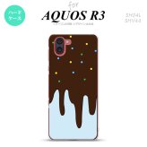 SH-04L SHV44 R3 AQUOS R3 スマホケース カバー アイス 青 nk-r3-348