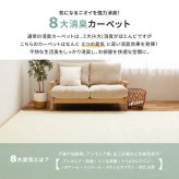 ラグ カーペット 敷き詰め リクリア 江戸間8帖 8畳 消臭 抗菌 防臭 ペット 日本製