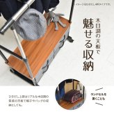 LOG 左右上下伸縮ハンガー 引出し2個付き LOLS0232 伸縮 ハンガーパイプ2本 チェスト付きラック ワードローブ 木製天板 ひきだし付き 引き出し付き 衣類収納ハンガーラック ハンガーバー ダブルハンガーバー ツインハンガー 新生活