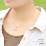 ゴールド ネックレス ハワイアンジュエリー ネックレス イニシャル ピンクゴールド ネックレス 刻印 無料 誕生石入れ可 ラウンド型 イニシャル コイン メダル 14k k14カットあずき太0.9mm ギフトラッピング可能 プレゼント ハロウィン 【品番：CG-GP112R-CH123】