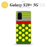 SC-52A SCG02 Galaxy S20+ 5G スマホケース ソフトケース ドット ボーダー 緑 メンズ レディース nk-s20p-tp784