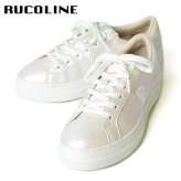 ルコライン スニーカー ルコライン 靴 RUCO LINE RUCO-018BE CALF PU LUX 光沢 ベージュ 合皮 無地 ローカット ファスナー無し ルコライン レディース シューズ パールベージュ RUCO LINE ルコラインスニーカー フラットソール 新作 取扱店 京都 母の日