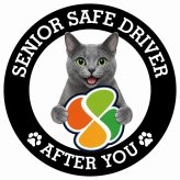カーサイン 高齢者マーク SENIOR SAFE DRIVER コラット ステッカー シール 直径13cm 肉球 日本製 車