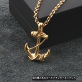 18KGP ステンレス アンカーネックレス 迫力 海 船 アンカー いかり ネックレス ペンダント