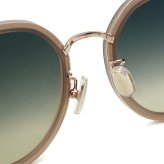 マックスマーラ Max Mara サングラス ノーズパッド UVカット アイウェア ラウンド ボストン MM0148-K/S 57B 57 メンズ レディース ユニセックス ベージュ（クリア）+ブルー系グラデーション 海外正規品