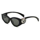 グッチ GUCCI サングラス グローバルフィット アイウェア UVカット フォックス キャットアイ GG1691S-001 メンズ レディース ユニセックス ブラック+グレー 国内正規品