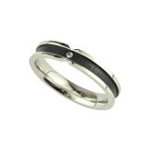【レーザー刻印対応】【20文字まで刻印◎】ペアリング 指輪 ステンレス アクセサリー ジルコニア ローズゴールド ブラック メンズ レディース