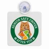 カーサイン 高齢者マーク SENIOR SAFE DRIVER アメリカンボブテイル 車内用 吸盤タイプ 収れん火災防止タイプ 肉球 日本製 車 ステッカー