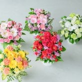 フラワーギフト カラフルガーデンフラワーアレンジメント Mサイズ 生花 花市場から直送 父の日  お祝い 誕生日 記念日