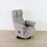 高座椅子 ミュート 回転式 リクライニング 完成品 ポケットコイル 標準・ワイド ブラック・アイボリー W68xD58-102xH93cm座面高35cm折畳み時:W68 座椅子 リクライニングチェア パーソナルチェア 肘付き ブラック アイボリー