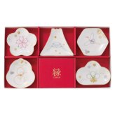 縁 -yukari- 五様小皿揃  ／皿・プレート 食器 キッチン用品 お中元 御中元 ギフト 暑中 残暑 お盆 初盆 新盆 お供 御供 ギフト 2026 送料無料 ギフト プレゼント プチギフト 内祝い 快気祝い 出産祝い 結婚祝い 引出物 新築祝い お返し