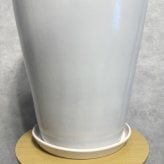 植木鉢 おしゃれ 大型 陶器 13号 受け皿付き セット KONTON コントン WYモダン マット釉 白 ホワイト L 直径40cm 底穴あり 室内 観葉植物 丸型 ラウンド シンプル 北欧 和モダン インテリア リビング 玄関 半磁器 セラミック 焼き物 大きい フロアポット WY-PR1W13P