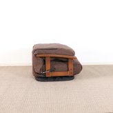 高座椅子 アクシス 回転式 リクライニング 完成品 ポケットコイル グレー・ダークブラウン W58xD67-122xH75cm座面高23cm 座椅子 リクライニングチェア パーソナルチェア 肘付き グレイ ダークブラウン おしゃれ