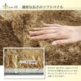 ラグ カーペット 2畳 無地 シャギー調 選べる7色 円形 『ラルジュ』 約185cm丸（ホット 対応）