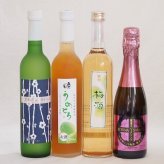 梅酒特集4本セット(薩摩スパークリングにごり梅酒梅太夫(鹿児島) 京都青谷梅わいん(京都) 奥の松純米酒ベースうめとろ(福島) 百助梅酒(大分)) 375ml×1本 500ml×3本