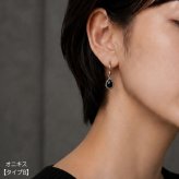 フックピアス レディース しずく 7色 アラベスク アンティーク調 揺れる カラビナ型フック ステンレス 金属アレルギー対応 片耳 1個売り バラ売り サファイア ルビー オニキス アメジスト エメラルド