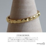 ステンレス スタッズリング 細身 カットリング ゴールドリング 指輪 シンプル キラキラ お洒落 ピンキー 細め ワンポイント プチプラ レディース 女性 金属アレルギー対応