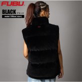 FUBU フブ 中綿ベスト メンズ フェイクファー パファー ダブルジップ エコダウン アウター ストリート あったか 防寒 保温 ヒップホップ ダンス オーバーサイズ ビッグシルエット 秋冬 M L XL XXL 大きいサイズ レディース fam-62306 2026FW karlas