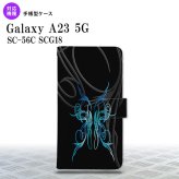 Galaxy A23 GalaxyA23 手帳型スマホケース カバー ピンスト 黒 青 2022年 10月発売 nk-004s-a23-dr1242