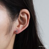 シルバー925 小ぶりピアス 極小 スタッドピアス シンプルピアス シルバー バーベル 小さめ ワンポイント ねじ式 表裏 円柱 メタル 片耳1点 レディース 女性 金属アレルギー対応 イヤリング