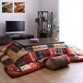 こたつ布団 正方形 ギャッベ柄 ノルディック 掛け単品 約205×205cm