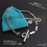 ステンレス マンテルネックレス 大きめ デザインネックレス メンズネックレス シルバー 喜平チェーン ブラックストーン アシンメトリー カスタム お洒落 原宿 韓流 男性 金属アレルギー対応
